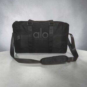ALO Yoga Mesh Black Crossbody Duffel